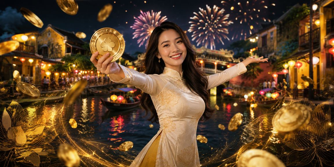 Không khí đêm chợ Hội An với trò chơi bài casino sôi động