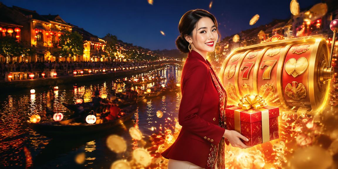 Người chơi slot game tại lễ hội Hội An sau khi nạp tiền thành công